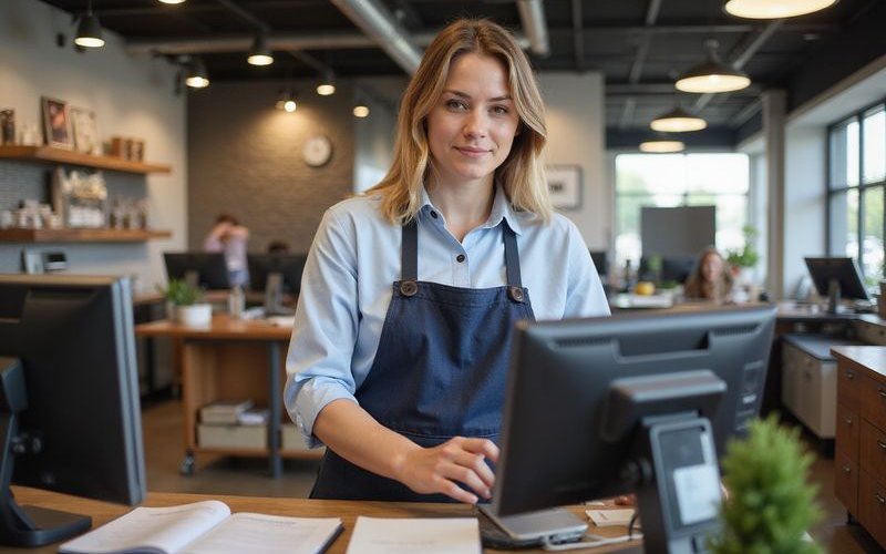 Small business owner managing working capital needs